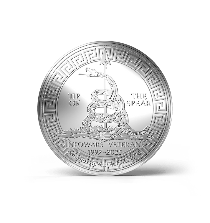 INFOWARS  - Tip of the Spear Limited Edition .999 Fine Silver 1 oz Coin * New