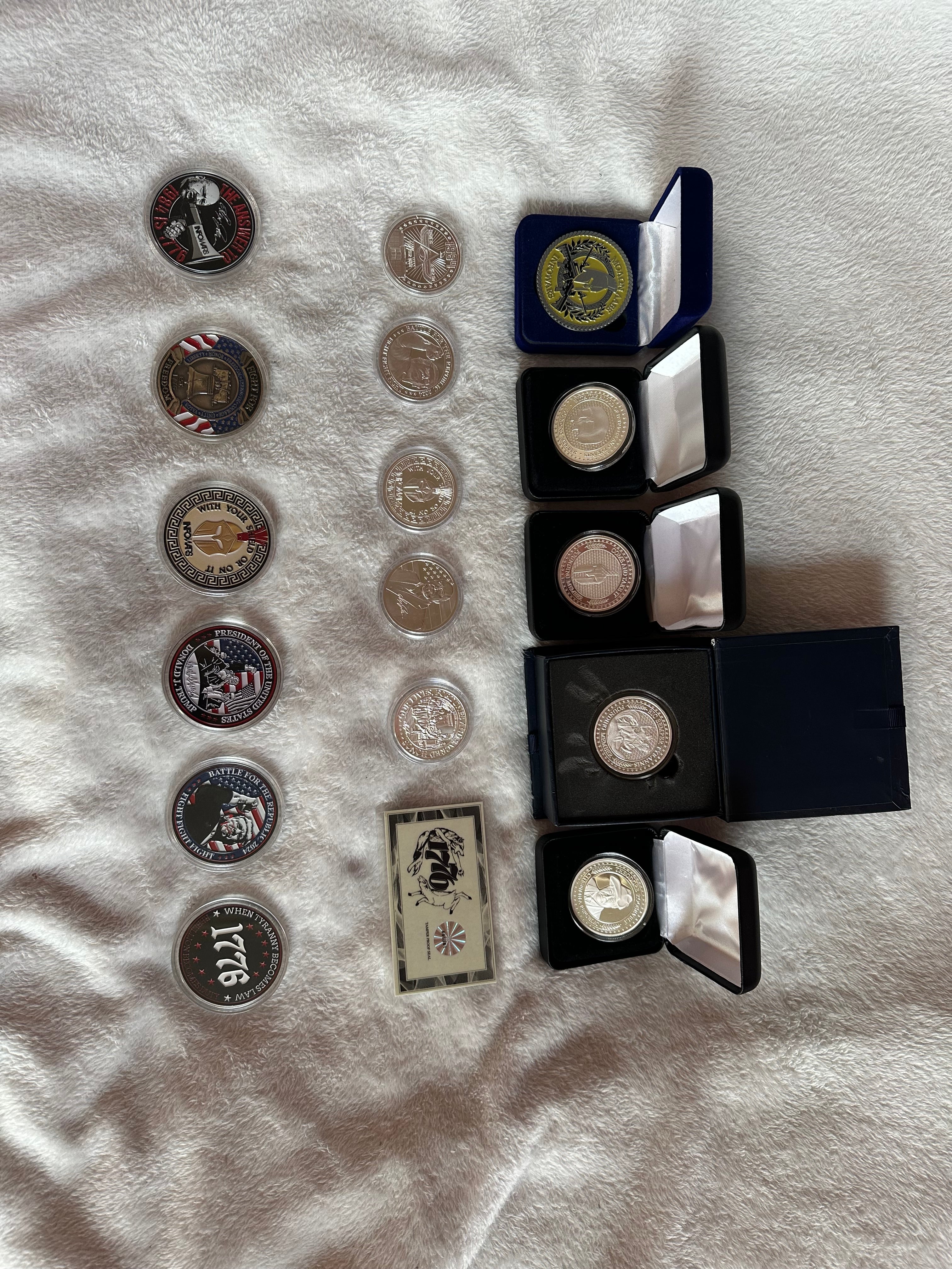 Rare * Complete Collection Of 9 Infowars Founding Member Coins .999 Silver New