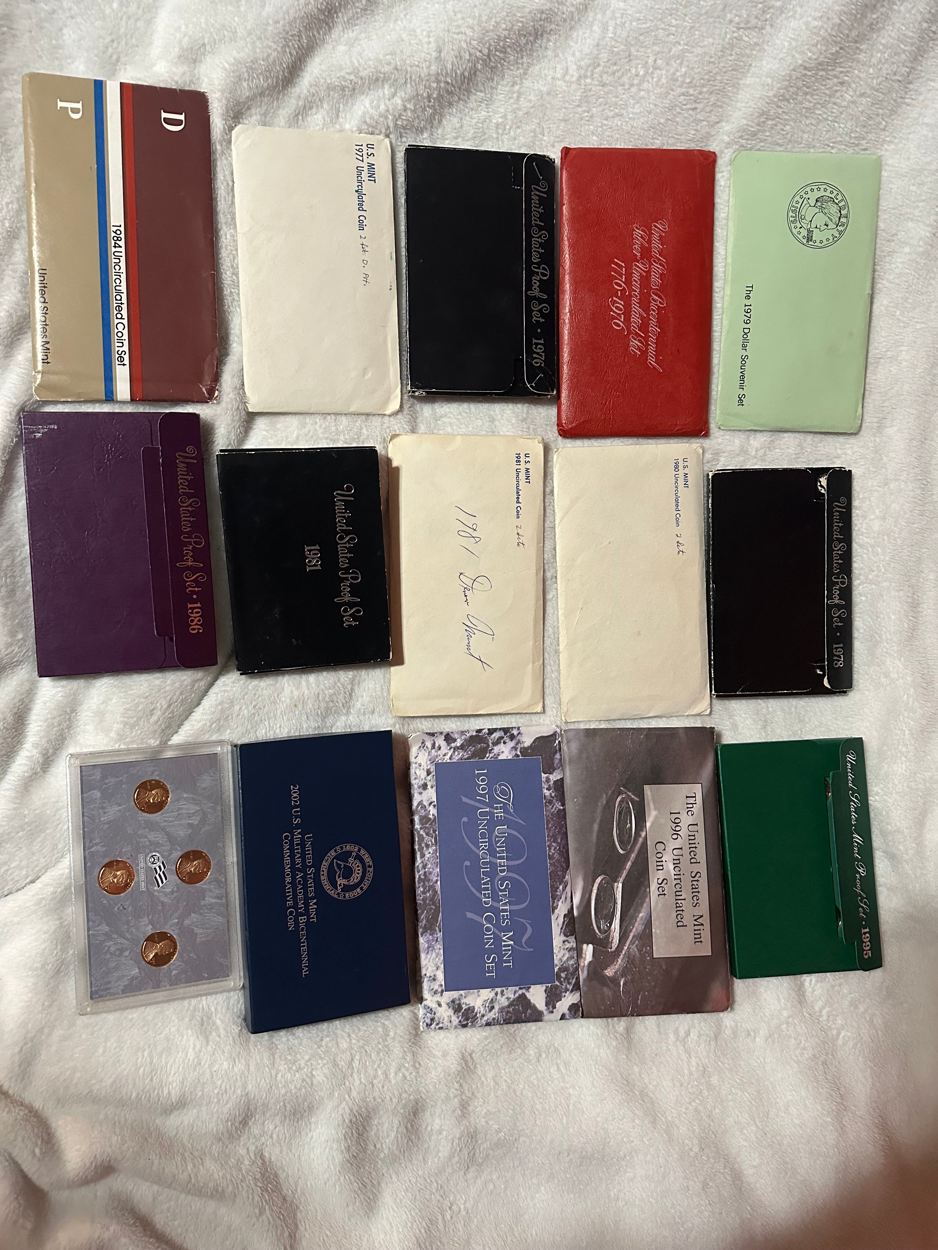 15 Set Lot Of Proof Sets * Us Mint & Bicentenal Coins * 1976-2009 * Uncirculated